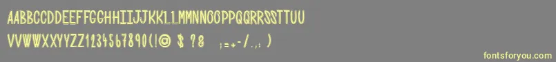 Шрифт SpookyNight – жёлтые шрифты на сером фоне