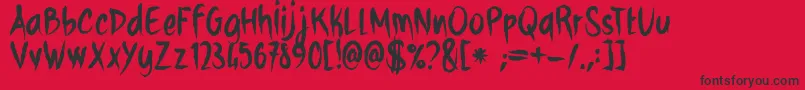 WhiteSharkCre Font – Black Fonts on Red Background