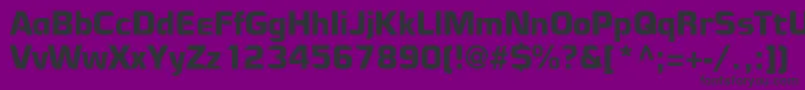 フォントManiac – 紫の背景に黒い文字