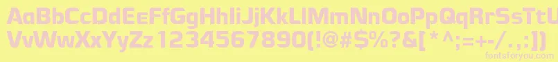 Maniac Font – Pink Fonts on Yellow Background