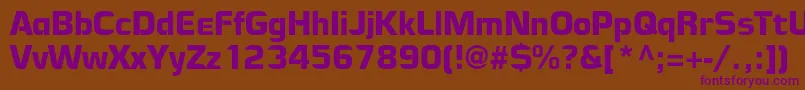 Maniac Font – Purple Fonts on Brown Background