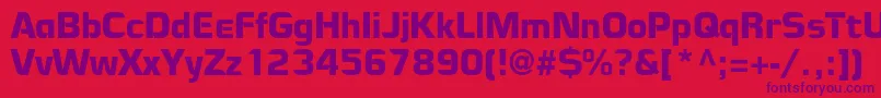 Maniac Font – Purple Fonts on Red Background