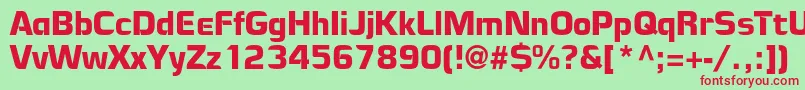 Maniac Font – Red Fonts on Green Background