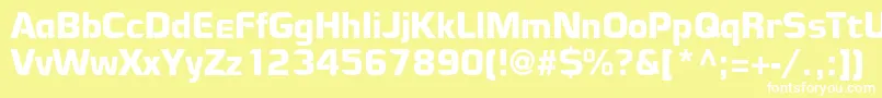Maniac Font – White Fonts on Yellow Background
