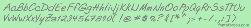 Adelyne Font – Gray Fonts on Green Background