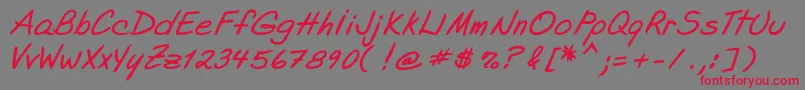 Adelyne Font – Red Fonts on Gray Background