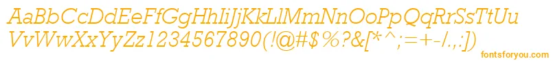 Шрифт RockwellMtLightItalic – оранжевые шрифты