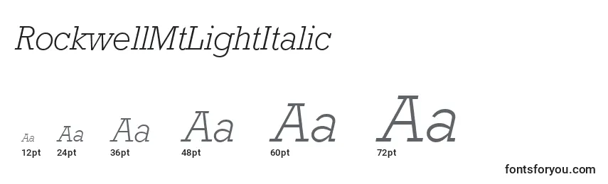 RockwellMtLightItalic Font Sizes