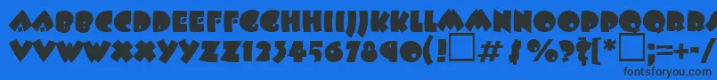 BeeskneescttRegular Font – Black Fonts on Blue Background