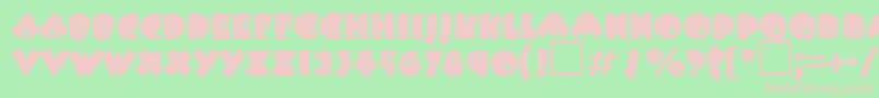 BeeskneescttRegular Font – Pink Fonts on Green Background