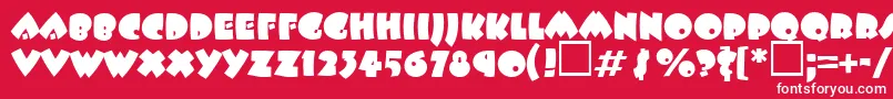 BeeskneescttRegular-fontti – valkoiset fontit punaisella taustalla