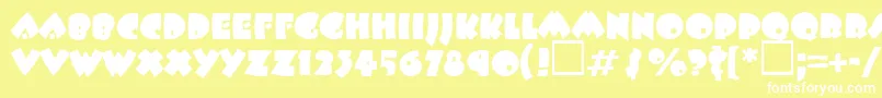 BeeskneescttRegular Font – White Fonts on Yellow Background