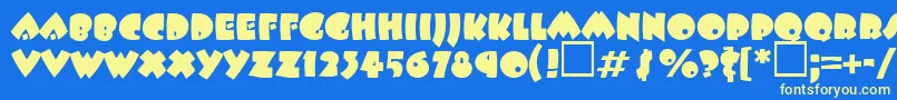 BeeskneescttRegular Font – Yellow Fonts on Blue Background