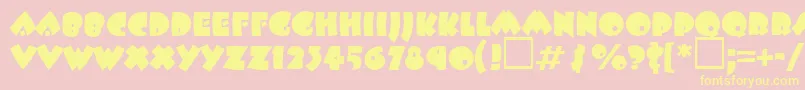 BeeskneescttRegular Font – Yellow Fonts on Pink Background