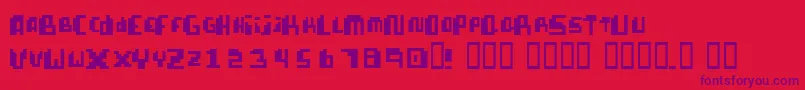 PixelLi Font – Purple Fonts on Red Background