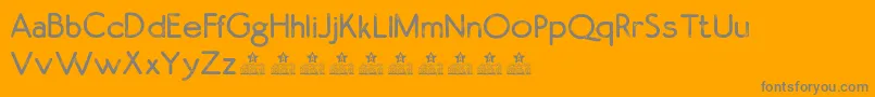 LostAgesPersonalUse-Schriftart – Graue Schriften auf orangefarbenem Hintergrund