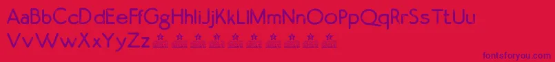 LostAgesPersonalUse Font – Purple Fonts on Red Background