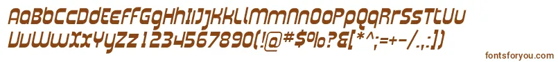 PlasmaticaItalic-fontti – ruskeat fontit valkoisella taustalla