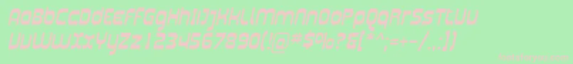 PlasmaticaItalic Font – Pink Fonts on Green Background