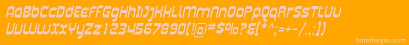 PlasmaticaItalic Font – Pink Fonts on Orange Background