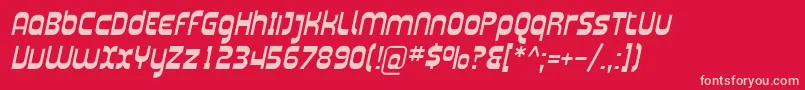 fuente PlasmaticaItalic – Fuentes Rosadas Sobre Fondo Rojo