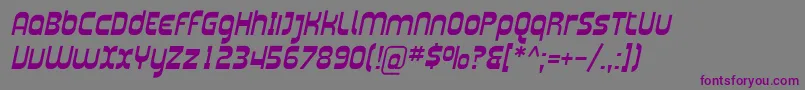 PlasmaticaItalic-fontti – violetit fontit harmaalla taustalla