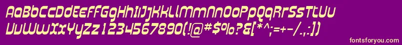 PlasmaticaItalic Font – Yellow Fonts on Purple Background