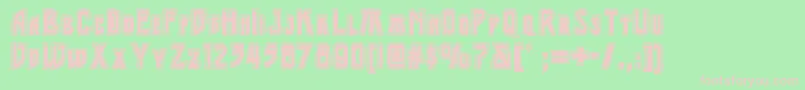 フォントMiddleearthnf – 緑の背景にピンクのフォント