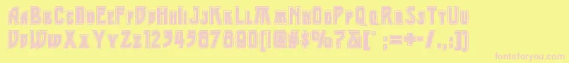 Middleearthnf-fontti – vaaleanpunaiset fontit keltaisella taustalla