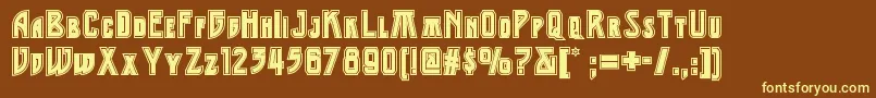 Middleearthnf-fontti – keltaiset fontit ruskealla taustalla