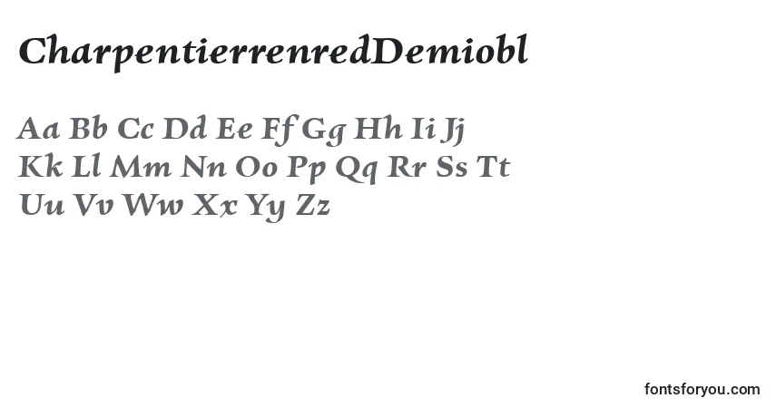 A fonte CharpentierrenredDemiobl (73263) – alfabeto, números, caracteres especiais