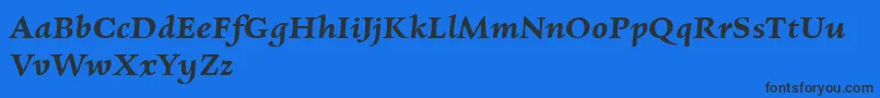 CharpentierrenredDemiobl Font – Black Fonts on Blue Background