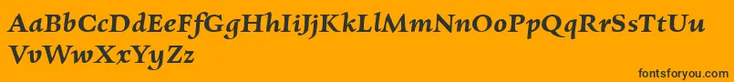 CharpentierrenredDemiobl Font – Black Fonts on Orange Background