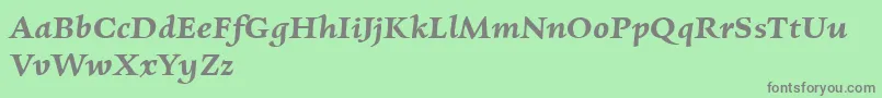 CharpentierrenredDemiobl Font – Gray Fonts on Green Background