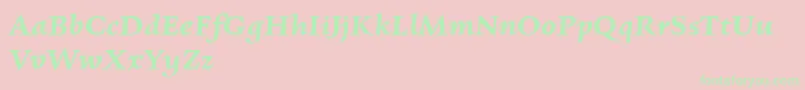 CharpentierrenredDemiobl Font – Green Fonts on Pink Background