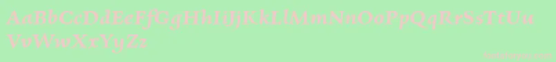 CharpentierrenredDemiobl Font – Pink Fonts on Green Background