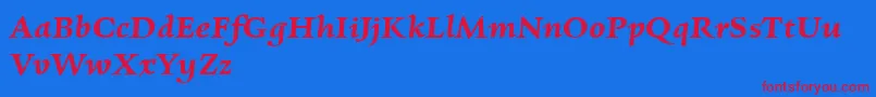 CharpentierrenredDemiobl Font – Red Fonts on Blue Background