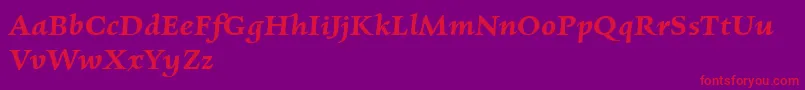 CharpentierrenredDemiobl Font – Red Fonts on Purple Background