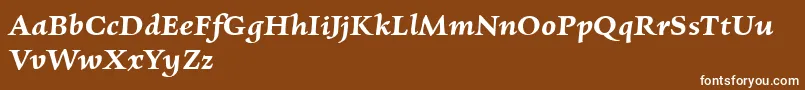 CharpentierrenredDemiobl Font – White Fonts on Brown Background