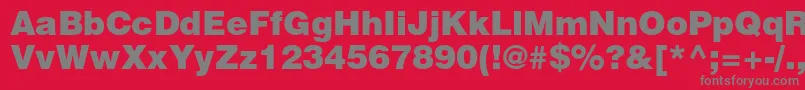 HelveticaltstdBlk Font – Gray Fonts on Red Background