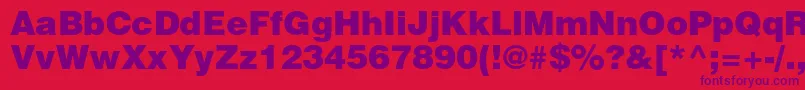 HelveticaltstdBlk Font – Purple Fonts on Red Background