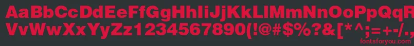 HelveticaltstdBlk Font – Red Fonts on Black Background