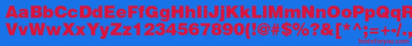 HelveticaltstdBlk Font – Red Fonts on Blue Background