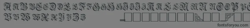 フォントTopiascapssskRegular – 黒い文字の灰色の背景
