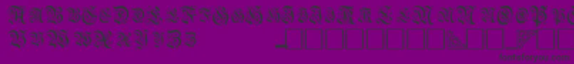 TopiascapssskRegular Font – Black Fonts on Purple Background