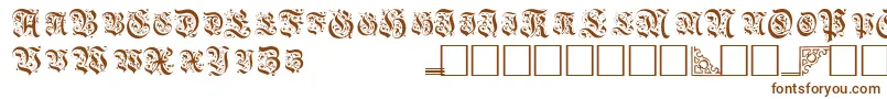 Шрифт TopiascapssskRegular – коричневые шрифты