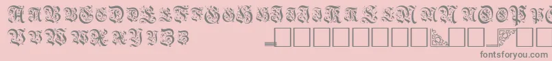 TopiascapssskRegular-Schriftart – Graue Schriften auf rosa Hintergrund