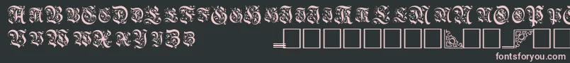 Шрифт TopiascapssskRegular – розовые шрифты на чёрном фоне