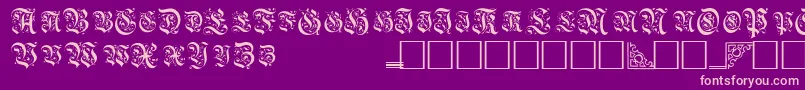 フォントTopiascapssskRegular – 紫の背景にピンクのフォント