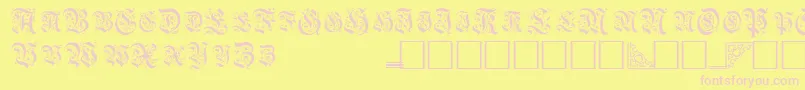 TopiascapssskRegular Font – Pink Fonts on Yellow Background